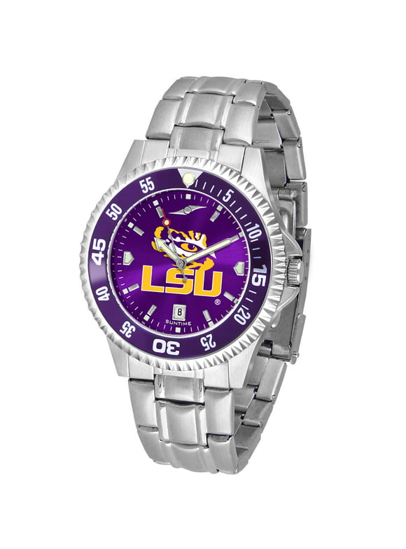 Purple LSU Tigers Competitor Steel AnoChrome Color Bezel Watch