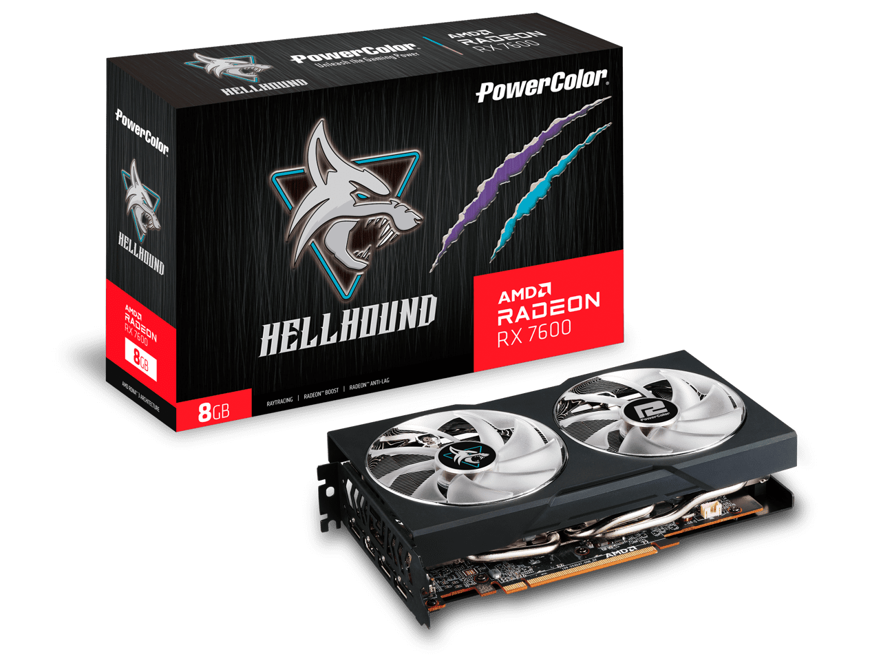 PowerColor Hellhound Radeon RX 7600 8GB GDDR6 PCI Express 4.0 x8
