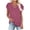 Wine, variant on Staron Women's Casual Tops V-Neck 3/4 Sleeve Loose Blouse Shirt Basic Comfy Relaxed Fashion Tee, Pink 3XL