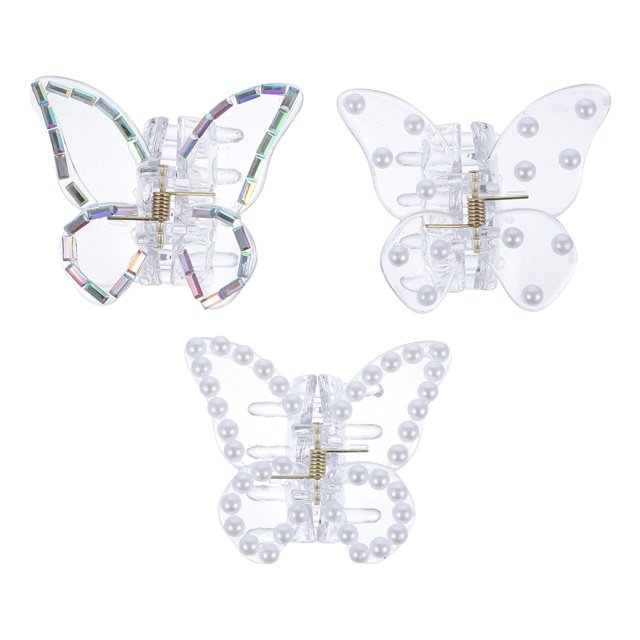 3pcs Hair Clips Butterfly Hair Claw Clips Small Hair Jaw Clamp Women Hair Accessory