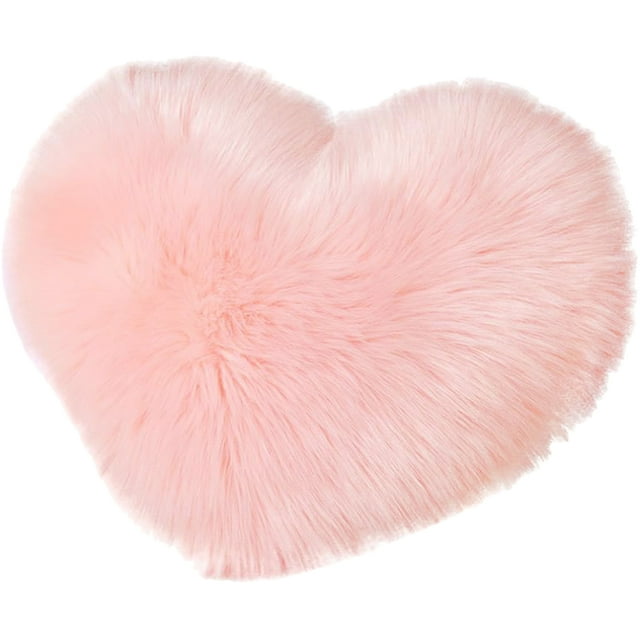 KAKOWELY Cojín de peluche para San Valentín, cojín con forma de corazón, cojín para sofá