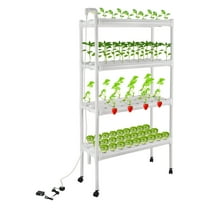 TFCFL 4 Tier Hydroponic Grow Stand Hydroponics System Plants Vegetables Growing Kit with 12 Planting Tubes & 108 Plant Site