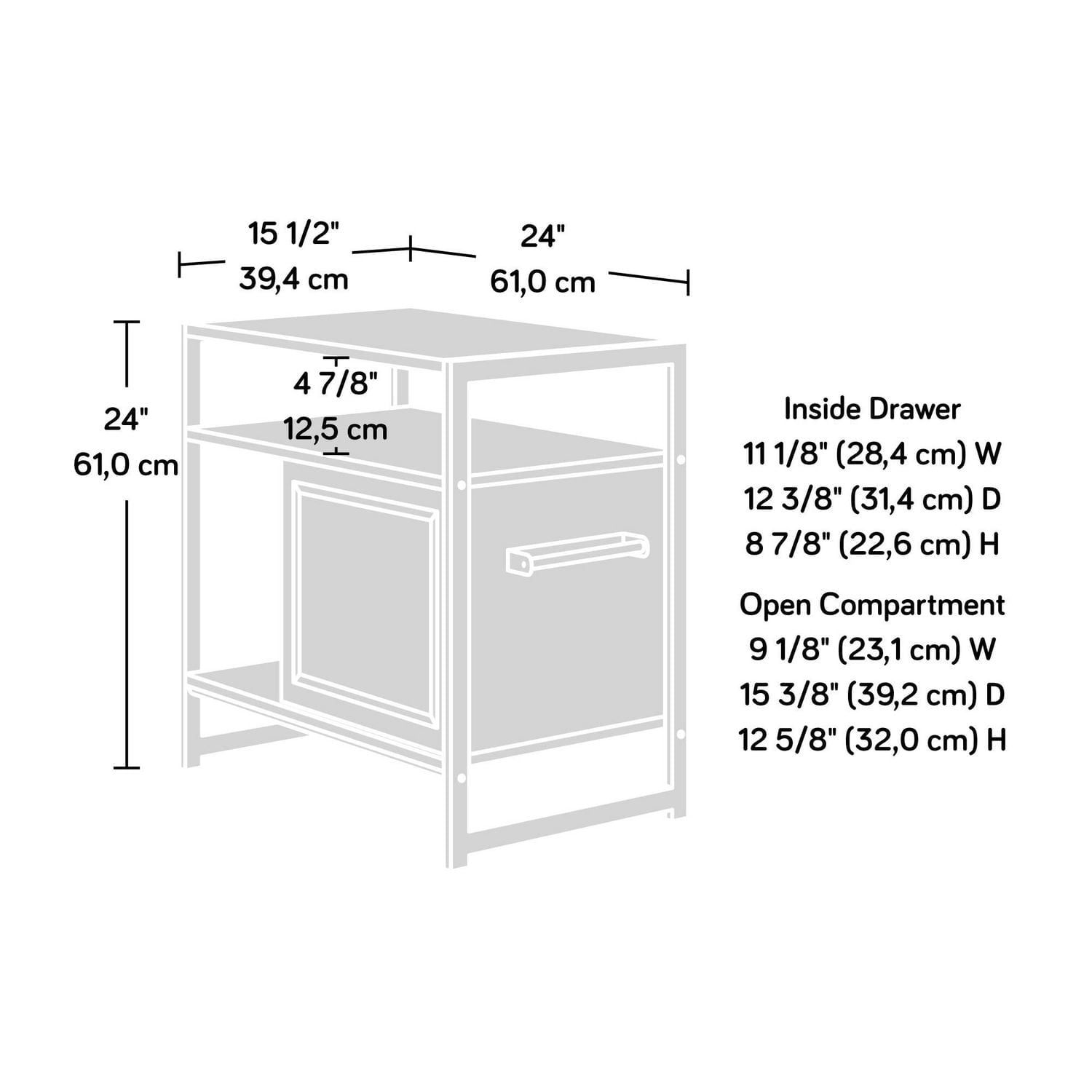 Sauder Briarbrook Night Stand, Barrel Oak, 430263