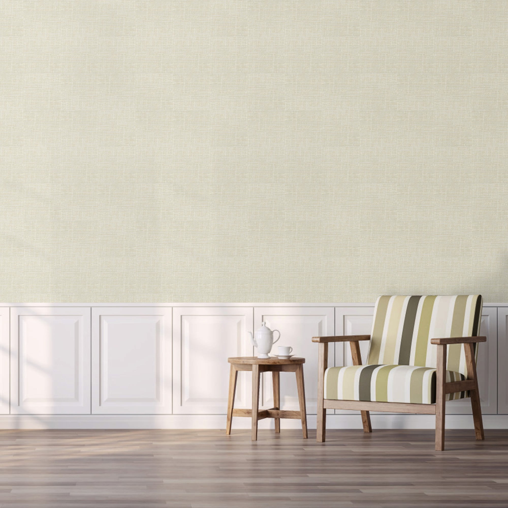 (4 pack) UMIGGEE Beige/Cream Texture Wallpaper 15.7-in x 118-in Faux Grasscloth Imitation Cloth Peel and Stick Vinyl Wallpaper Self-Adhesive Removable Contact Paper for Home Decoration