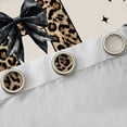 thumbnail image 4 of Feelyou Initial H Out Curtains, Bow Cheetah Leopard Print Curtains Pack of 2 (42x63 Each), 4 of 6
