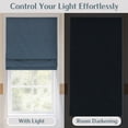 thumbnail image 5 of Everyday Celebration Belmar Roman Shades Cordless Blackout Polyester Roman Window Shades, Blue 36x64, 5 of 7