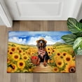 thumbnail image 4 of Vintage Bloodhound Says Hello Mother's Day Summer Sunflower Field Doormat Dog Lover Indoor Outdoor Welcome Mat - 12005, 4 of 5