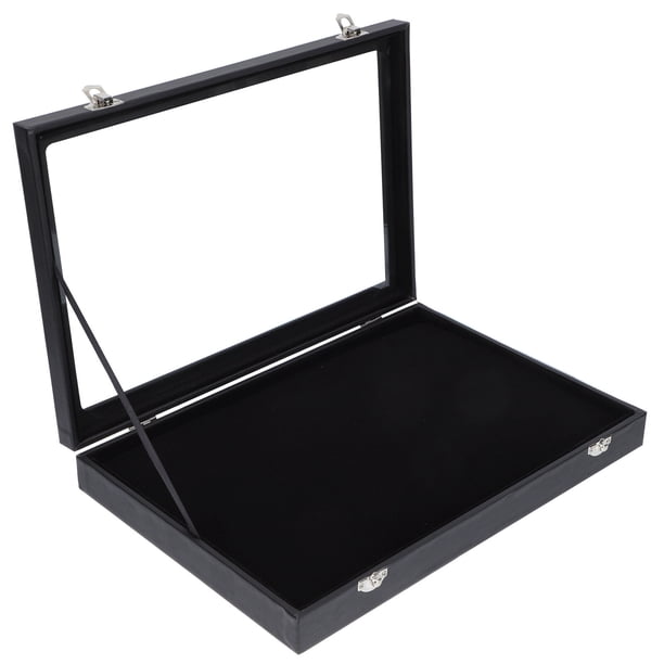 Insignia de madera creativa de 1pc que muestra caja de almacenamiento de broche de la caja del hogar