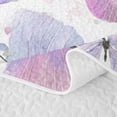 thumbnail image 5 of Erosebridal Ombre Butterfly Quilt King,Pink Purple Watercolor King Coverlet Set For Girls,3 Pieces, 5 of 7