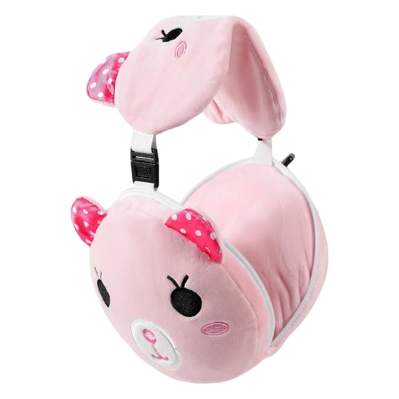 2 In 1 Travel Pillow Soft Plush Folding Cute Animal Design Lightweight Portable For Airplane Car And Nap Time E For Travelers