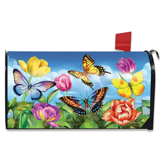 Briarwood Lane Butterflies and Tulips Mailbox Cover