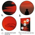 thumbnail image 3 of Designart "Minimalistic Art Red silence II" Minimalism Floater Framed Wall Art Living Room, 3 of 7