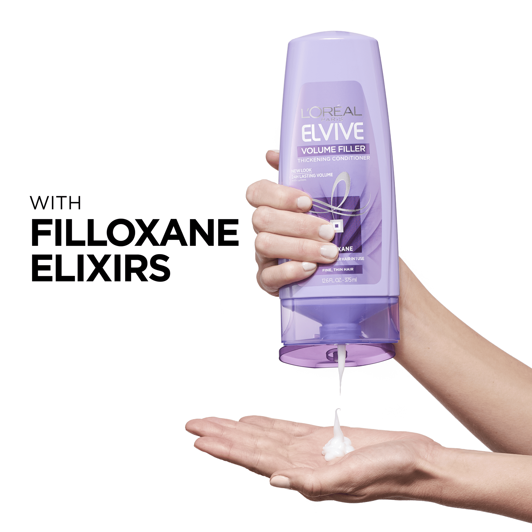L'Oreal Paris Elvive Volume Filler Squeeze Bottle Conditioner, Thickening, 28 fl oz