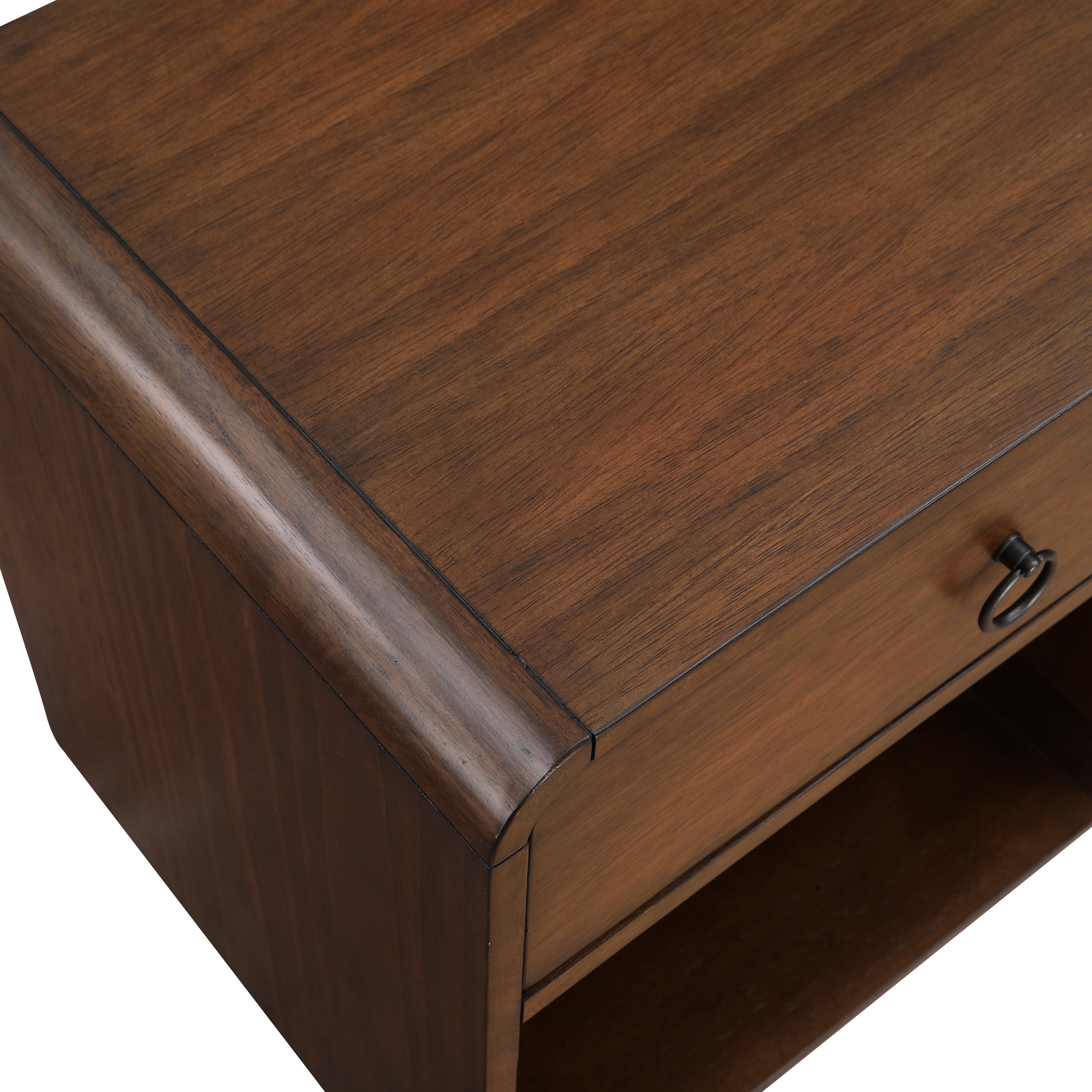 Furniture of America Danon 1-Drawer and 1-Shelf Wood Dark Oak End Table