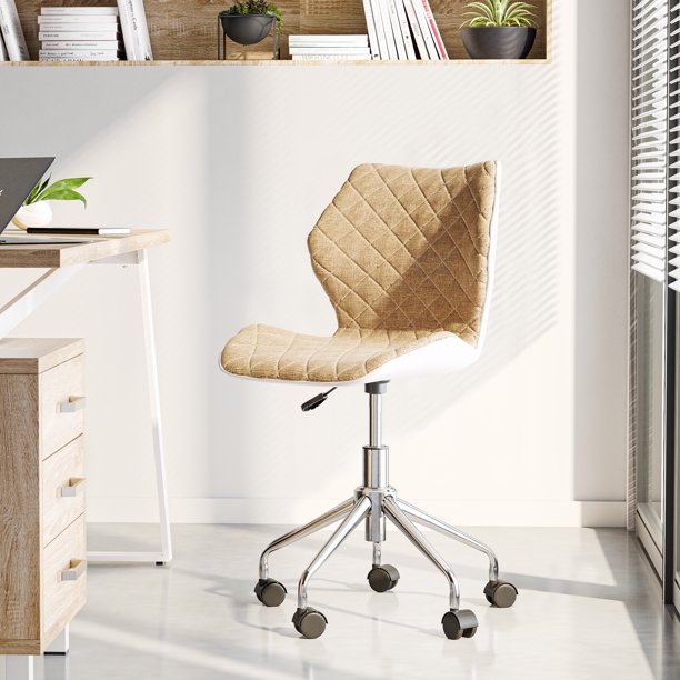 Techni Mobili Modern Height Adjustable Office Task Chair, Beige (RTA