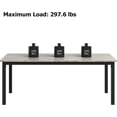 thumbnail image 1 of Eastvita 71-Inch Long Narrow Wooden Dining Table for 6-8 People Sturdy Metal Frame/Rustic Finish/Rectangular Kitchen Counter, 1 of 7