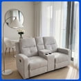 thumbnail image 1 of LOVE SEAT RECLINABLE MOON GRIS CLARO, 1 of 7