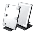 thumbnail image 2 of Impressions Vanity Lumiere Touch Pad Mini LED Makeup Mirror, Tabletop Lighted Vanity Mirror (Black), 2 of 6