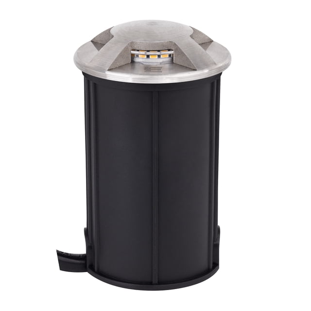 Estevez Luminario LED KICK Empotrable en Piso 4 Luces de Acero Inoxidable 1W 3000K IP67 IK10, Resistencia de Alto Impacto