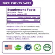 Lovita Biotin High Potency 11000mcg, 128 Days-Supply, Fast Dissolvable Vitamins B7 for Skin and Nails & Hair Health, Vegetarian Dissolvable Tablets