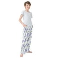 thumbnail image 4 of FORMRS Kids Pajama Pants with Pockets Size 9-10Y Boys Lounge Sleep Bottoms, Watercolor Lavender Pattern, 4 of 8