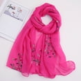 thumbnail image 2 of Lumistal Scarf for Women Embroidery Chiffon Lightweight Fashion Summer Fall Scarf Wrap Shawl For Women Chiffon Scarf for Women One Size, 2 of 4