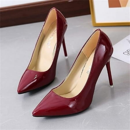 XWQYRG High Heels for Women Closed Toe Stillettos Heel Dress Shoes Apricot