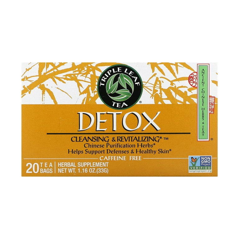 Triple Leaf Tea Herbal Cleanse - Detox Tea with Peppermint - 20