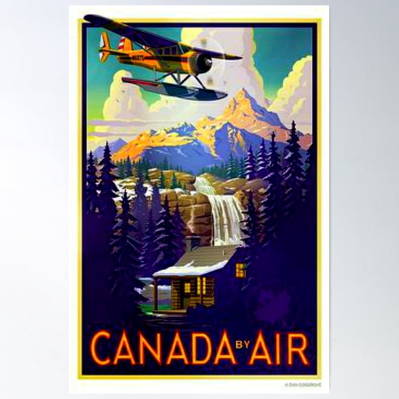 Visit Canada Poster Wall Art, Modern Wall Decor For Living Room Bedroom, 24x36 UNFRAMED