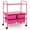 Hot Pink, variant on Costway Rolling Storage Cart with 4 Drawers & 2 Shelves Multipurpose Plastic Trolley on Wheels Hot Pink