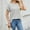 Gray, variant on Hrsba Womens Plain Tshirts, Crew Neck Short Sleeve Solid Color Loose Casual Tees Summer Breathable Lightweight Basic Daily Tops