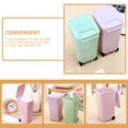 thumbnail image 4 of OULII 2Pcs Trash Bin with Lid Green PP for Desktop Organization and Office Use, 4 of 8