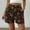 Coffee, variant on Rezuofi 1 Pcs Women's Floral Jacquard Shorts High Waisted Boho Summer Shorts with Pocket