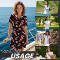 thumbnail image 6 of Psesaysky Christmas Sundress for Women Candy Cane Print Golf Tennis Dress Pickleball Sports Dress Short Sleeve Quick Dry Tennis Workout Dresses Sun Protection for Holiday Party, 6 of 7