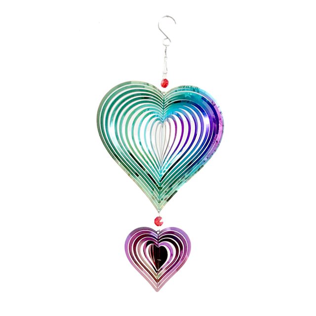 Wind Spiral 3D Adornos coloridos Wind Catcher Carillones de acero Sunnimix Spinner de viento