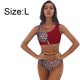 thumbnail image 2 of Traje de baño de dos piezas con estampado de leopardo y cintura alta para mujer, 2 of 6