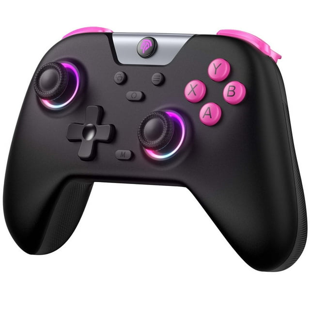 EasySMX X05 Wireless Controller for Switch/PC/Android- Bluetooth Controller Gamepad with Hall Effect Joysticks and Trigger, Turbo, Rumble Vibration, RGB -Black