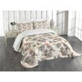 thumbnail image 3 of Ambesonne Butterfly Quilted Bedspread Set 3 Pcs, Soft Colored Animals, Queen Size, Multicolor, 3 of 5