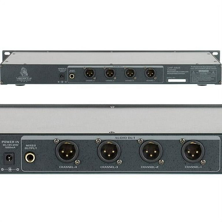 レア】VocoPro UHF-5805 4チャンネルワイヤレスマイク受信機 片付き レア】VocoPro UHF-5805 4チャンネルワイヤレスマイク受信機 片付き