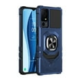 thumbnail image 2 of Phone Case for TCL 40T / TCL 40XL, Ring Kickstand Hybrid Case Cover + Tempered Glass (Blue), 2 of 5
