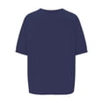 thumbnail image 5 of Tittly T Shirts for Women Tshirts Shirts Women's Fashionable Casual V Neck Short Sleeved Top T Shirt V Neck T Shirts Basic Tees Navy XXL, 5 of 5
