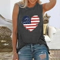 thumbnail image 2 of AnuirheiH American Flag Crop Tank Tops for Women 4th of July Clothes Sleeveless Patriotic Shirts Women's Sleeveless Tank Tops O-Neck Printing Sleeveless Casual Loose Vest Tops, 2 of 4