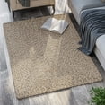 thumbnail image 2 of BELLEZE Modern Solid Colored Indoor Outdoor Area Rug, Accent Texture for Patio, Living Room or Kitchen, Luxury Bohemian Style Home Decor, 4' x 6' - Tan, 2 of 7