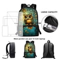 thumbnail image 6 of Uorisanigo Forest Owl Kids Backpack School 17 inch Back to School Bag for Boys and Girls Lightweight Travel Sports Rucksack Universal Nursery Preschool Elementary Casual Daypack, 6 of 6