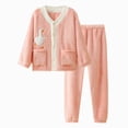 thumbnail image 4 of Gibobby Children Plush Coral Fleece Bathrobe,Cozy Hooded Robe with Belt,Cute Print,for Kids Toddlers 2-12 Years,Warm After-Bath Loungewear Toddler Pajamas,Pink,Size 13-14T, 4 of 4