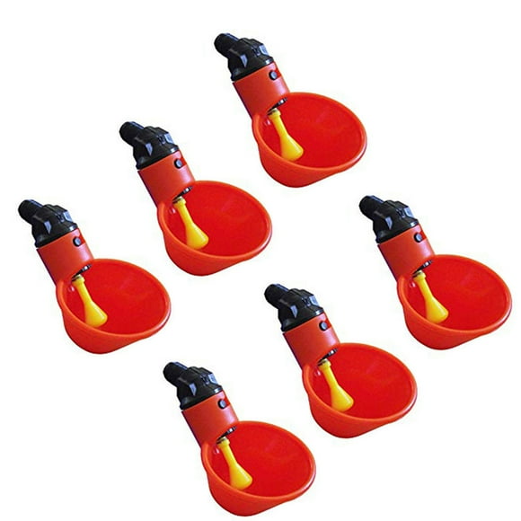 Bird Feeders for Outside Hanging, Poultry Bird Chicken Fowl Water Automatic Coop Cups 6Pcs Drinking Drinker Feed Tools & Home Improvement, Bird Feeders