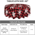 thumbnail image 4 of Christmas Round Tablecloth 60 Inch Red Black Buffalo Plaid Tablecloth Waterproof Polyester Xmas Winter Snowflake Table Cloth Table Cover for Kitchen Dining Room Picnic Patio Party, 4 of 6