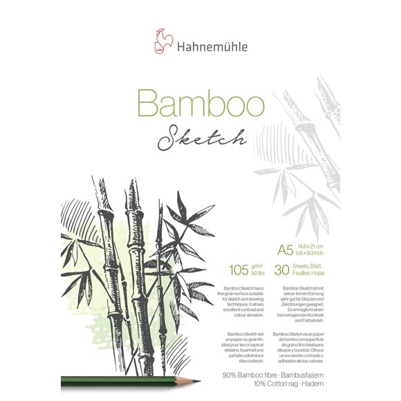 Block Mixed Media Bamboo 30 Hojas 105Gr 21X29.7Cm Hahnemühle