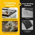 thumbnail image 6 of XZKING Turtle Basking Platform with Heat Lamp, Small Land Elevated Topper Decor, Hanging Habitat Enclosure Cage, Tortoise House for Semi Aquatic Baby Turtles Terrapin (Large), 6 of 9