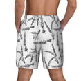 thumbnail image 4 of Uemuo Lavender Flowers Pattern Mens Swim Trunks Quick Dry Board Shorts with Mesh Lining, Stretch Beach Shorts Quick Dry No-Chafing Board Shorts-, 4 of 9